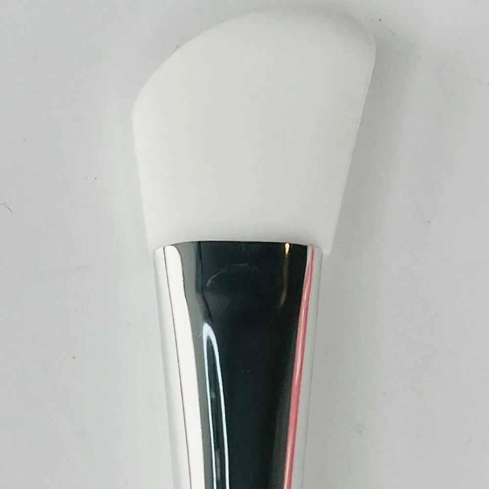 Cosmedix Cleansing + Silicone Mask Applicator 2pc Brush Set Silver White NIB